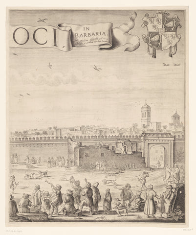 The palace of the Sultan of Morocco (plate 5), 1640-1641, Adriaen Matham, 1646 Canvas Print