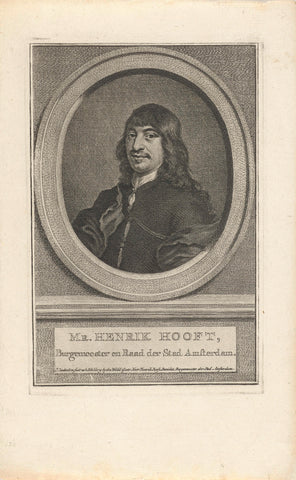 Portrait of Henrick Hooft, Jacob Houbraken, 1796 Canvas Print