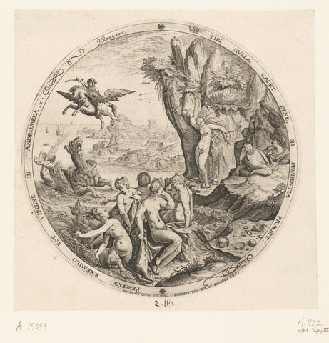 Perseus Frees Andromeda, Jacob de Gheyn (II), 1588 Canvas Print