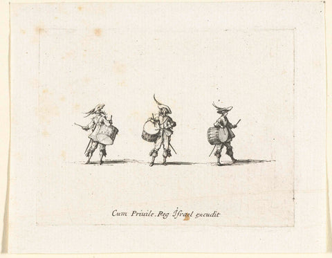 Exercises with a drum, Jacques Callot, 1635 Canvas Print