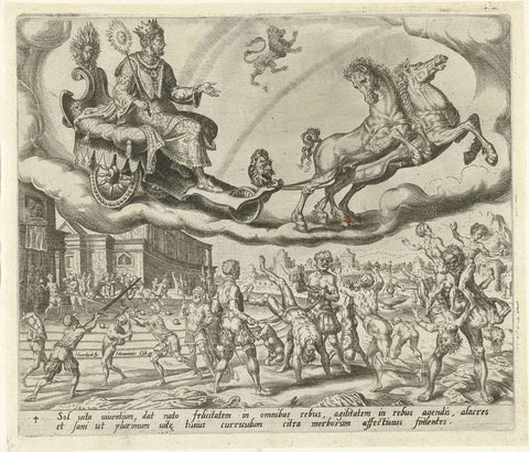 Sol, the sun, and his children, Harmen Jansz Muller, 1566 - 1570 Canvas Print