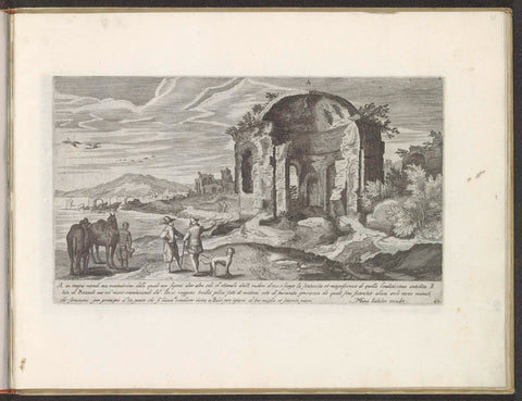 Ruin of a temple at Pozzuoli, Aegidius Sadeler, 1624 - 1650 Canvas Print