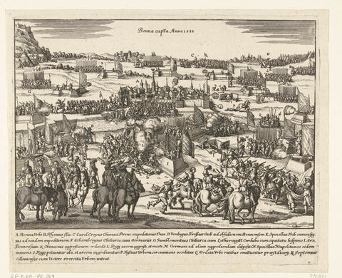 Conquest of Bonn, 1588, anonymous, 1649 - 1651 Canvas Print