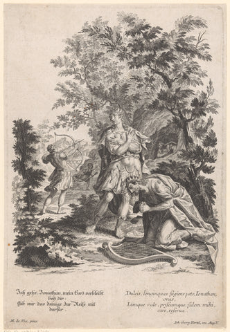 Alliance between David and Jonatan, anonymous, 1705 - 1775 Canvas Print