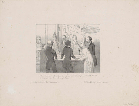 Cartoon on the fall of the thorbecke ministry by the April Movement, 1853, anonymous, 1853 Canvas Print