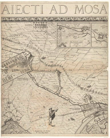 Large map of the siege of Maastricht, 1632, plate 2, Salomon Savery (attributed to), 1632 Canvas Print