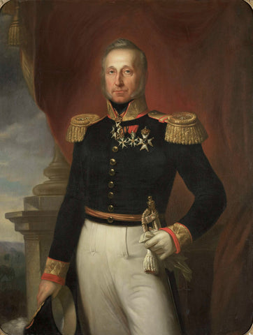 Portrait of Dominique Jacques de Eerens, Governor-General of the Dutch East Indies, Cornelis Kruseman (copy after), 1855 - 1858 Canvas Print