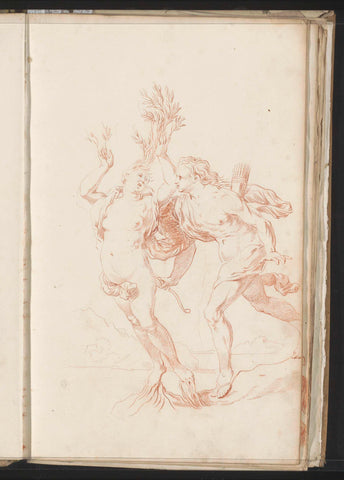 Apollo en Daphne, Jacob Toorenvliet, c. 1701 Canvas Print