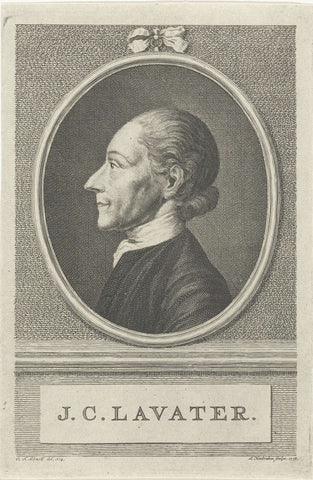 Portrait of Johann Kaspar Lavater, Jacob Houbraken, 1778 Canvas Print