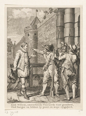 Orange visits only rebellious Ghent, ca. 1579, Cornelis Brouwer, 1788 Canvas Print