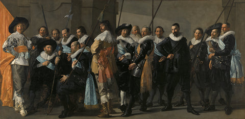 Militia Company of District XI under the Command of Captain Reynier Reael, Known as 'The Meagre Company', Frans Hals, Pieter Codde, 1637 Canvas Print