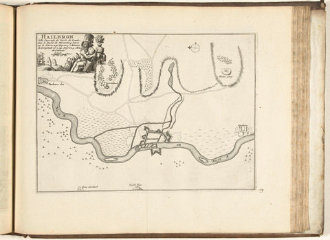 Map of Heilbronn, 1726, anonymous, 1726 Canvas Print