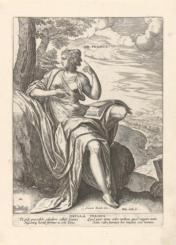 Perzische Sibille, Philips Galle, 1575 Canvas Print