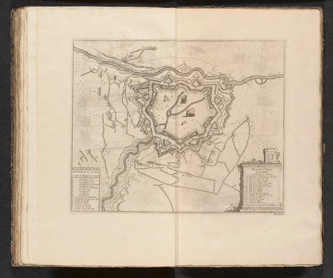 Map of the siege of Ath, 1706, Pieter van Call (II) (attributed to), 1729 Canvas Print