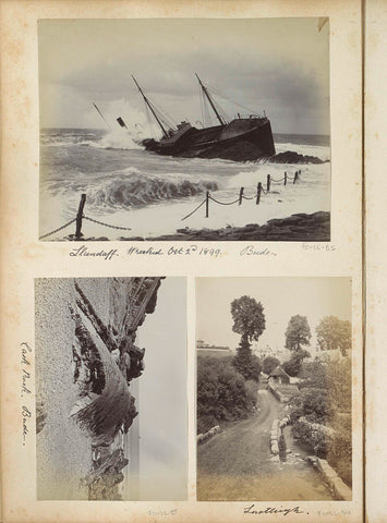 Wreck of the Llandaff off the coast of Bude (perished October 2, 1899), anonymous, in or after 1899 Canvas Print