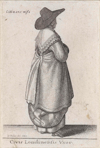 Civis Londinensis Vxor / Cittizens wife, Wenceslaus Hollar, 1643 Canvas Print