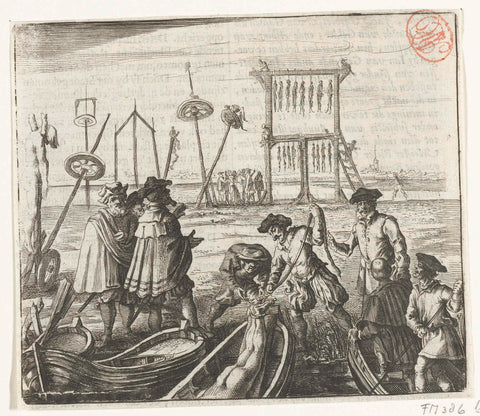 The Corpses of the Dopers on the Gallows Field, 1535, anonymous, 1650 - 1699 Canvas Print