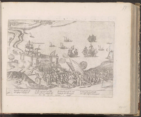 Fort Rammekens taken, 1573, Frans Hogenberg, 1574 - c. 1578 Canvas Print