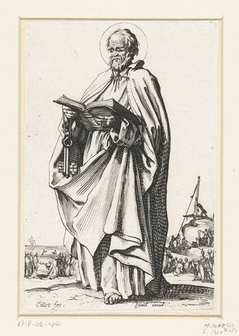 Apostle Peter, Jacques Callot, 1631 Canvas Print