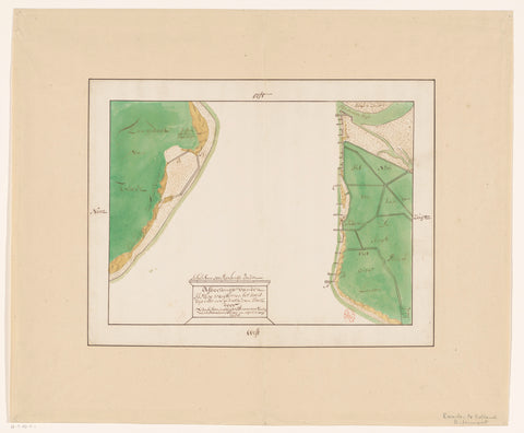 Map of Den Helder and a part of Texel with the intermediate Marsdiep, anonymous, in or after 1688 Canvas Print