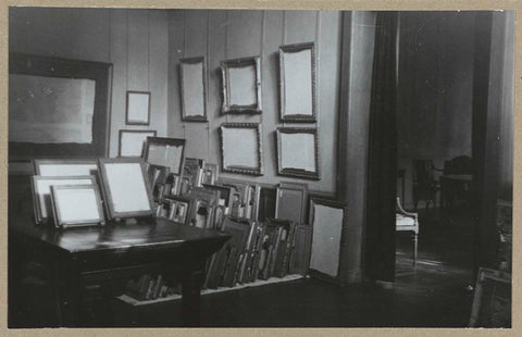 Paintings in the Drucker extension with taped glass, 1939 Canvas Print