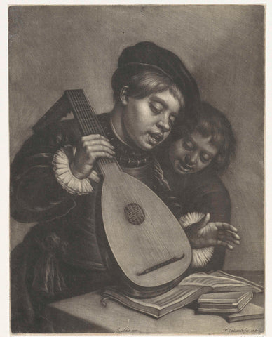 Two Singing Boys, Wallerant Vaillant, 1658 - 1677 Canvas Print