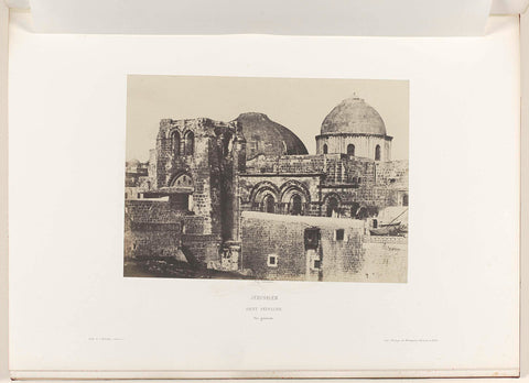 View of the Church of the Holy Sepulchre in Jerusalem, Auguste Salzmann, 1854 - 1856 Canvas Print