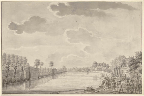 Attack at Ouderkerk aan de Amstel near the Binnen-Bullewijk, 1787, Jean George Teissier, 1788 - 1790 Canvas Print