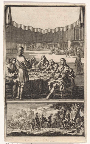 Title page for: Salomon van Rusting 'Nieuw-Gebouw der Genees-konst', 1706, Jan Luyken, 1706 Canvas Print