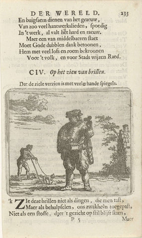 Spectacles seller, Arnold Houbraken, 1682 Canvas Print
