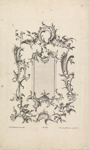 Seed bead frames with panel, anonymous, 1731 - 1775 Canvas Print