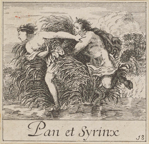 Pan a Syrinx, anonymous, Stefano della Bella, 1620 - 1664 Canvas Print