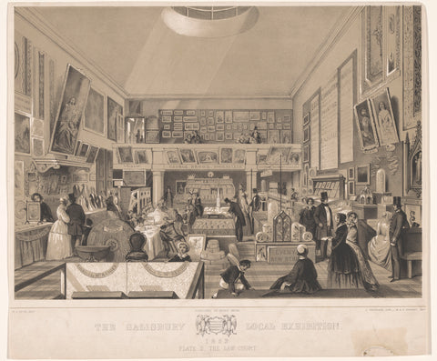 Interior of the Law Court at the Salisbury Local Exhibition, 1852, John Brandard, 1852 Canvas Print