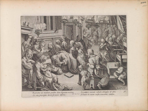 Paul revives Eutychus, anonymous, 1643 Canvas Print