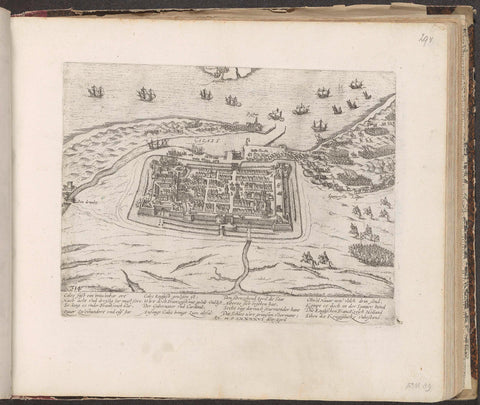 Capture of Calais by Albrecht, 1596, Frans Hogenberg (workshop of), 1596 - 1598 Canvas Print