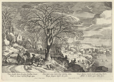 Winter, Theodoor Galle, 1581 - 1633 Canvas Print