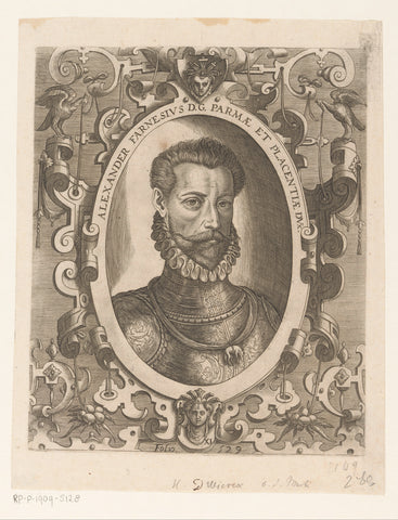 Portrait of Alexander Farnese, Duke of Parma, Niccolò Nelli, 1569 Canvas Print