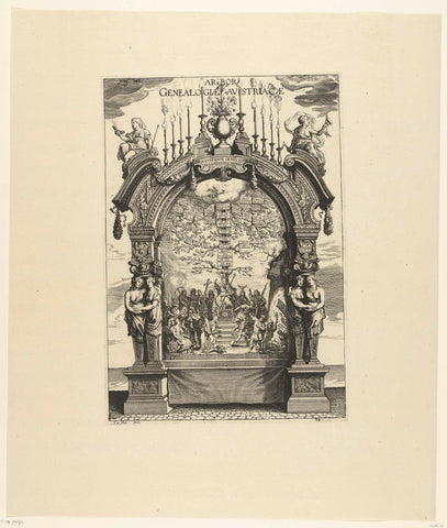 Family tree of the Austrian House; Entry of Ferdinand into Antwerp in 1635 (no. 31), Theodoor van Thulden, 1639 - 1641 Canvas Print