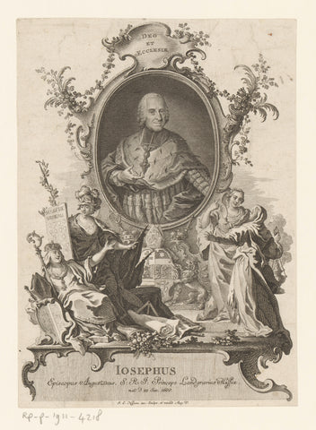 Portret van Joseph Ignaz Philipp von Hessen-Darmstad, Johann Esaias Nilson, 1731 - 1788 Canvas Print