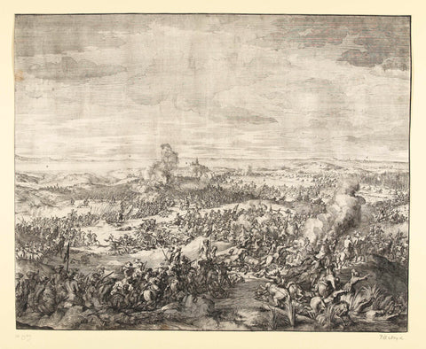 Campaign of Christian V of Denmark on the island of Rügen (right half), 1677, Romeyn de Hooghe, 1677 - 1678 Canvas Print