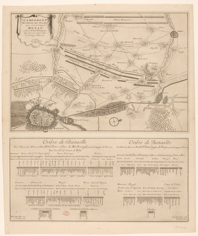 Location of the Allies at the siege of Douai, 1710, Pieter van Call (II), 1710 Canvas Print