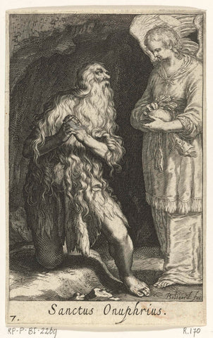 Saint Onyphrius the Great, Boëtius Adamsz. Bolswert, 1619 Canvas Print