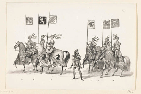 Parade nos 25-28, anonymous, 1840 Canvas Print