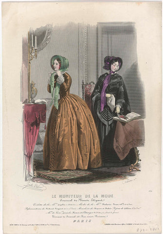 Le Moniteur de la Mode, 1851, No. 272: Toilettes de la Maison Gagelin (...), Jean-Baptiste Réville, 1851 Canvas Print