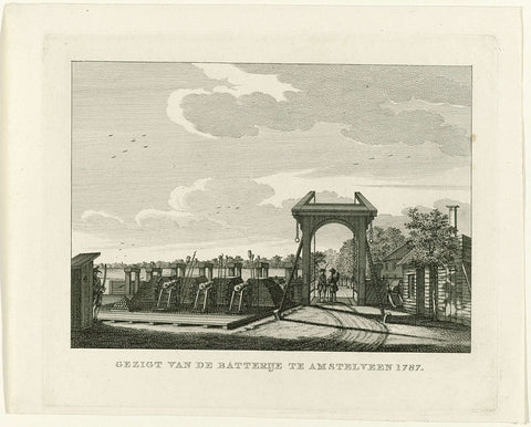 Batterij te Amstelveen, 1787, anonymous, 1787 Canvas Print