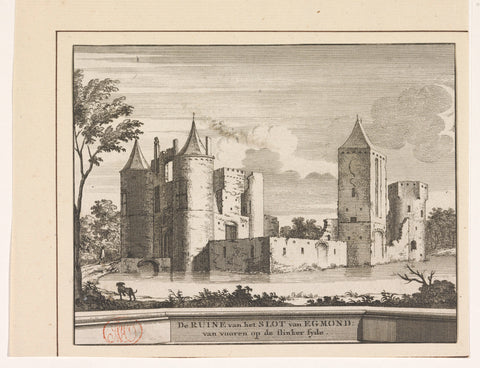 View of the ruins of Egmond Castle, Jacobus Schijnvoet, 1711 - 1774 Canvas Print