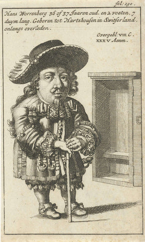 Dwarf, Jan Luyken, 1680 - 1688 Canvas Print