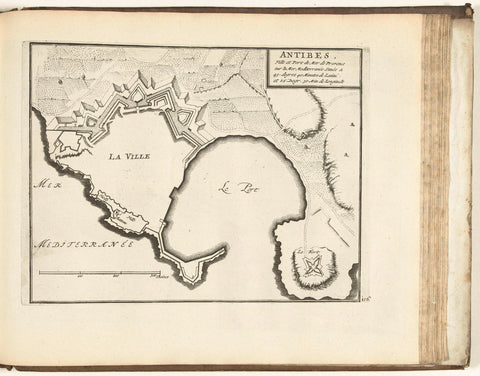 Plattegrond van Antibes, 1726, anonymous, 1726 Canvas Print