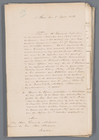 File with handwritten documents by gen.-maj. Weitzel, anonymous, 1830 Canvas Print