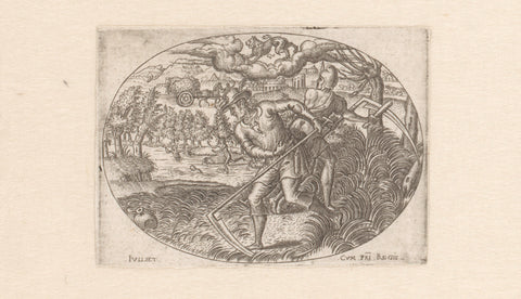 September, Etienne Delaune, 1568 Canvas Print